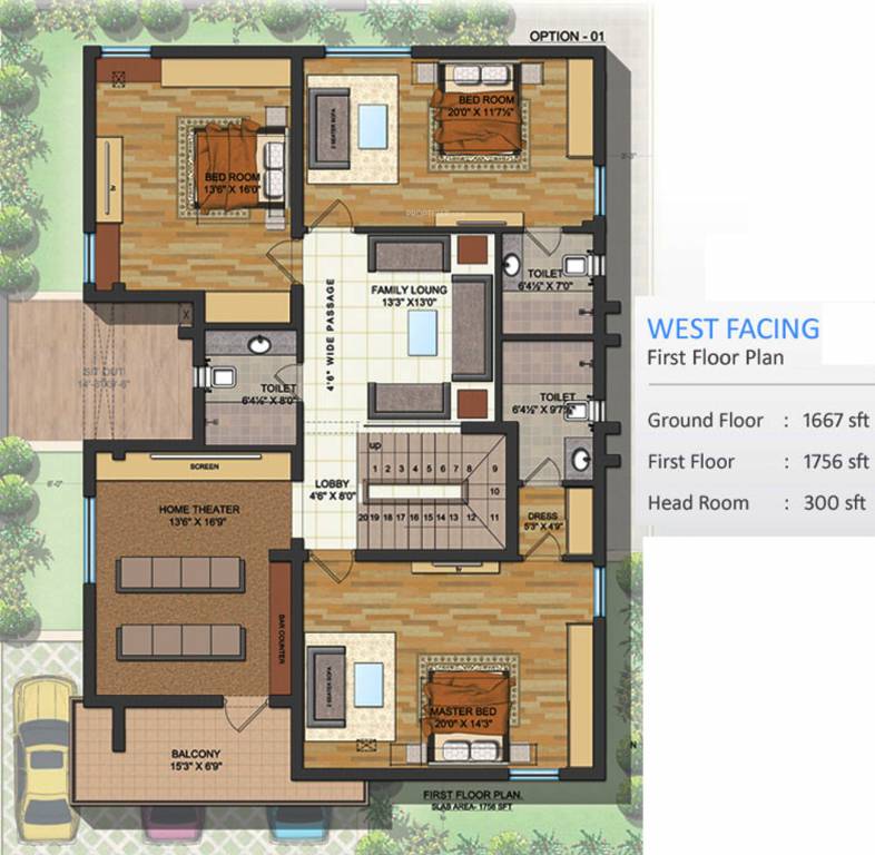  villas Floor Plan First Floor Plan