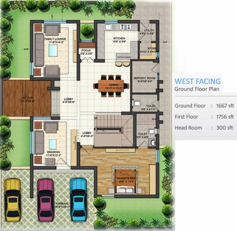  villas Floor Plan Lower Ground Floor Plan