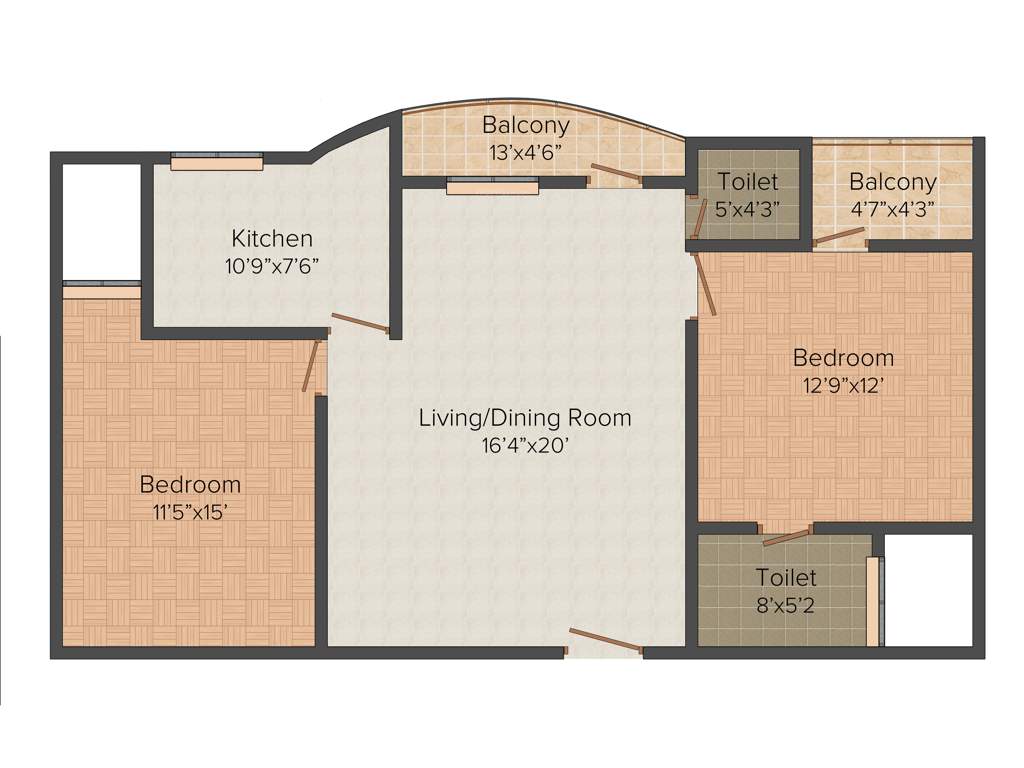 Sriven Sriven Empire (2BHK+2T (1,300 sq ft) 1300 sq ft)