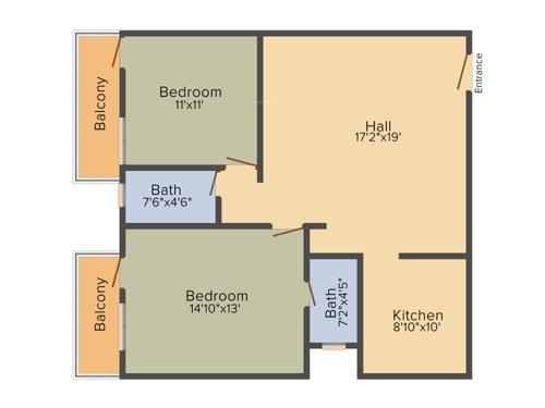 Sattva Shubham (2BHK+2T (1,102 sq ft) 1102 sq ft) Sattva Shubham (2BHK+2T (1,102 sq ft) 1102 sq ft)