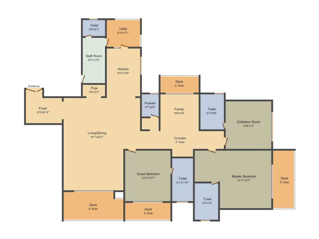 B And B Infrastructure The Spire (3BHK+4T (3,160 sq ft) + Servant Room 3160 sq ft)