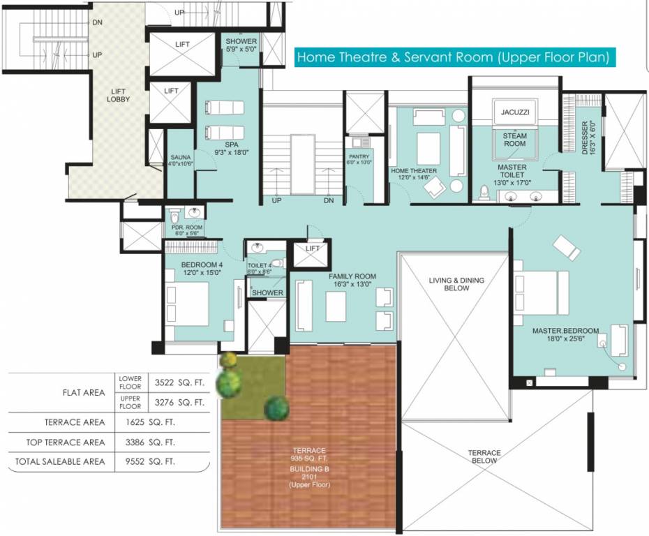 aquanas Floor Plan Upper Level Penthouse Plan