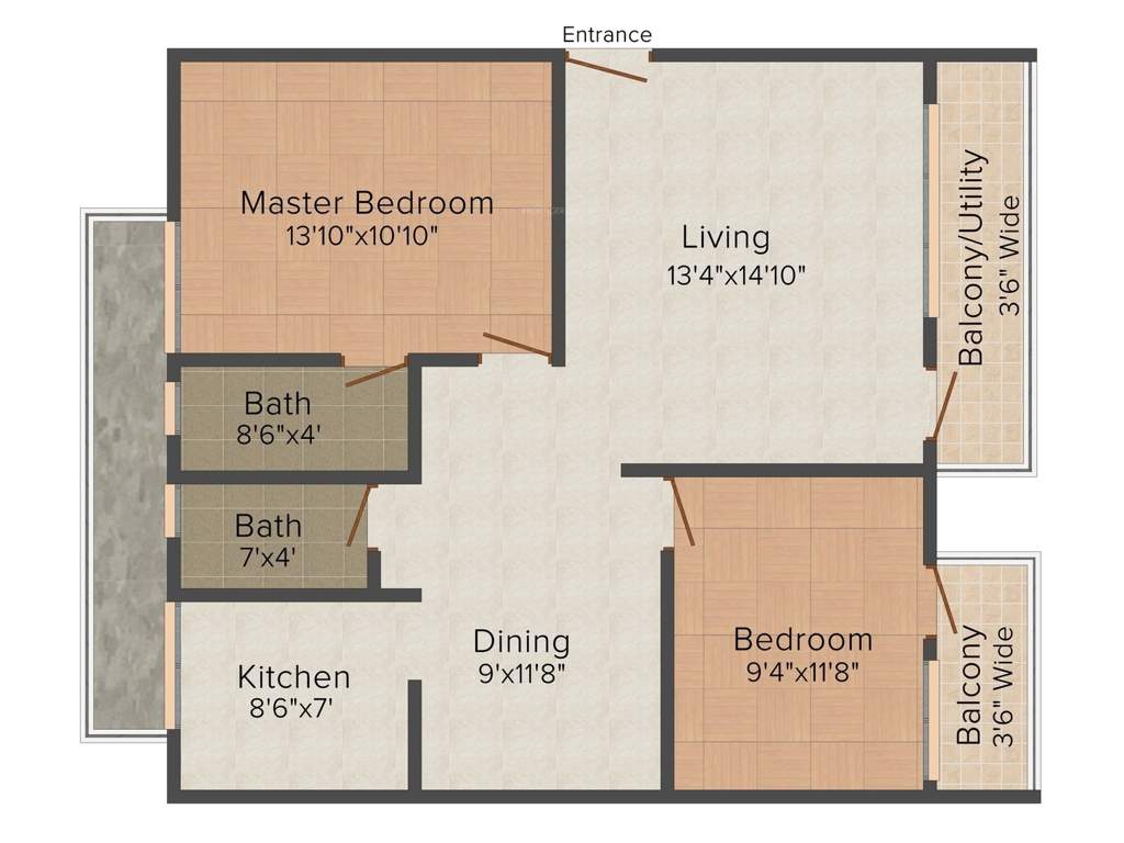 Neo Elite (2BHK+1T (1,097 sq ft) 1097 sq ft)