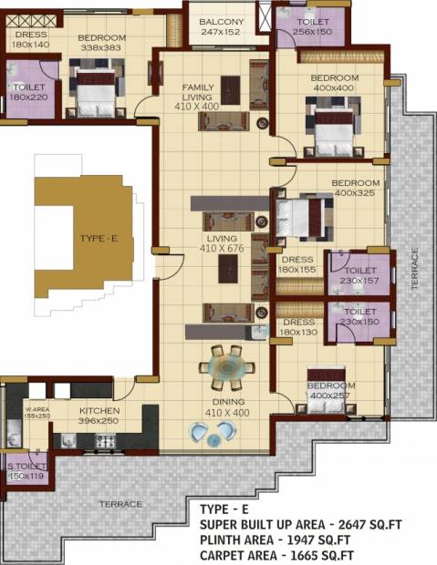 Cordon Trinity (4BHK+4T (2,647 sq ft) + Servant Room 2647 sq ft)