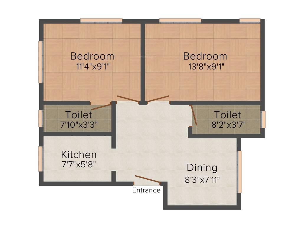 Snow Sobha Apartment (2BHK+2T (800 sq ft) 800 sq ft) Snow Sobha Apartment (2BHK+2T (800 sq ft) 800 sq ft)