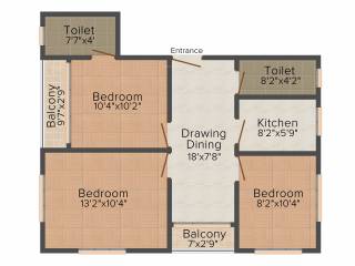 Jeet Sunshine Phase III (3BHK+3T (1,107 sq ft) 1107 sq ft) Jeet Sunshine Phase III (3BHK+3T (1,107 sq ft) 1107 sq ft)