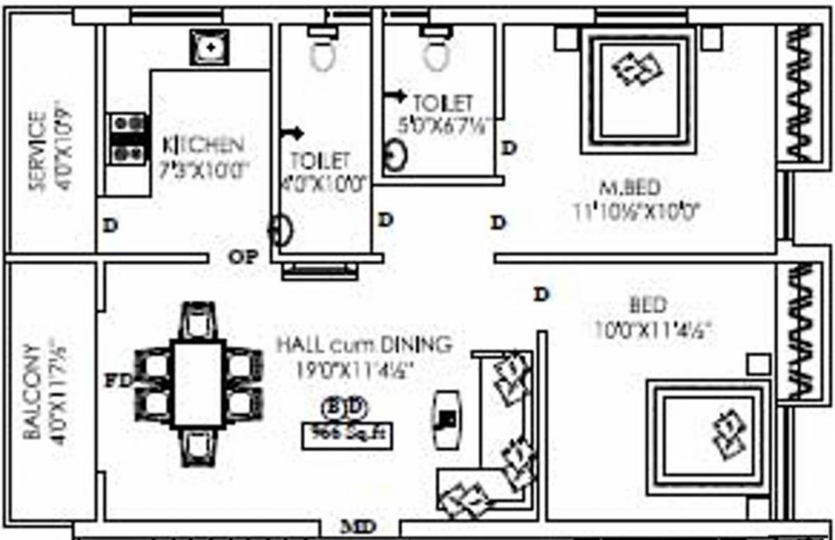 Nu Athreya (2BHK+2T (966 sq ft) 966 sq ft) Nu Athreya (2BHK+2T (966 sq ft) 966 sq ft)