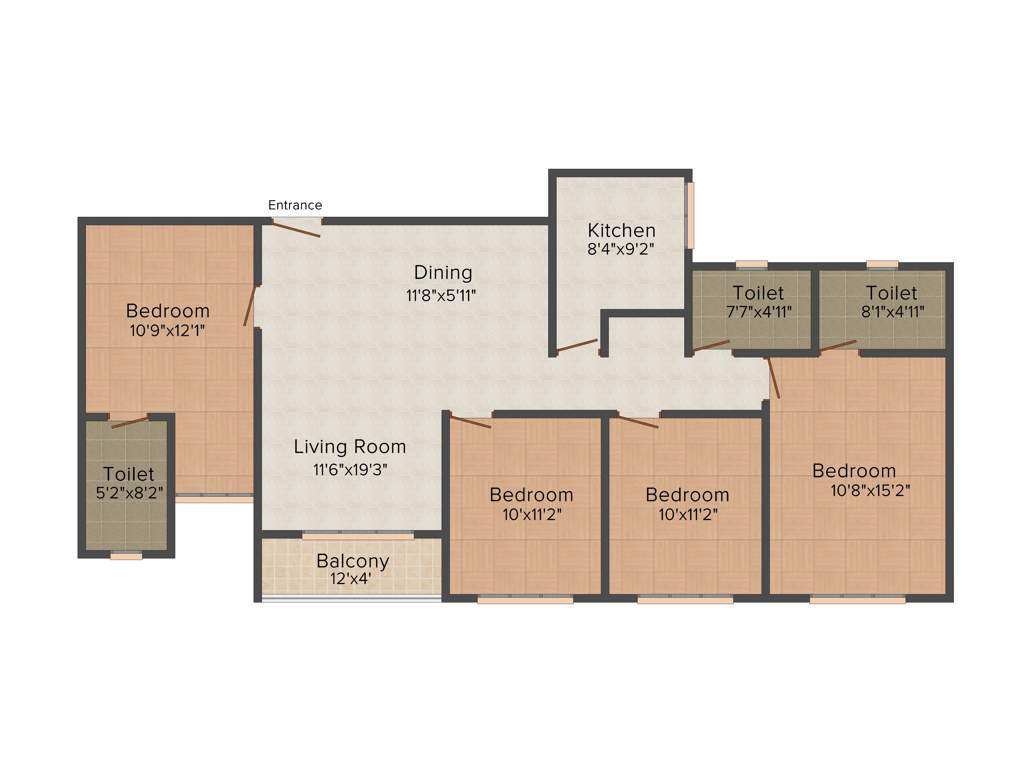 Ideal Grand (4BHK+3T (1,780 sq ft) 1780 sq ft)