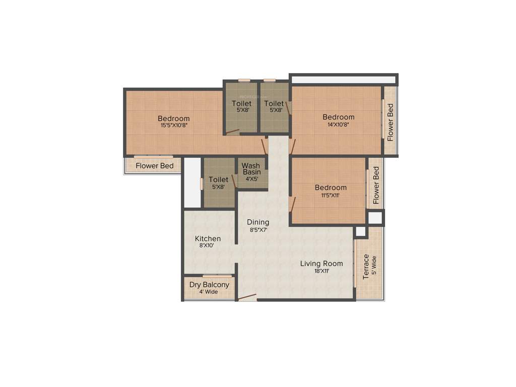 Moraj Casa Grande (3BHK+3T (1,684 sq ft) 1684 sq ft)