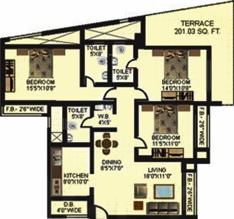 Moraj Casa Grande (3BHK+3T (1,761 sq ft) 1761 sq ft) Moraj Casa Grande (3BHK+3T (1,761 sq ft) 1761 sq ft)