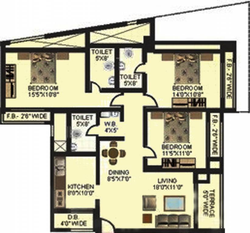 Moraj Casa Grande (3BHK+3T (1,862 sq ft) 1862 sq ft) Moraj Casa Grande (3BHK+3T (1,862 sq ft) 1862 sq ft)
