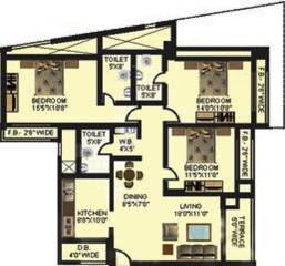 Moraj Casa Grande (3BHK+3T (1,862 sq ft) 1862 sq ft) Moraj Casa Grande (3BHK+3T (1,862 sq ft) 1862 sq ft)