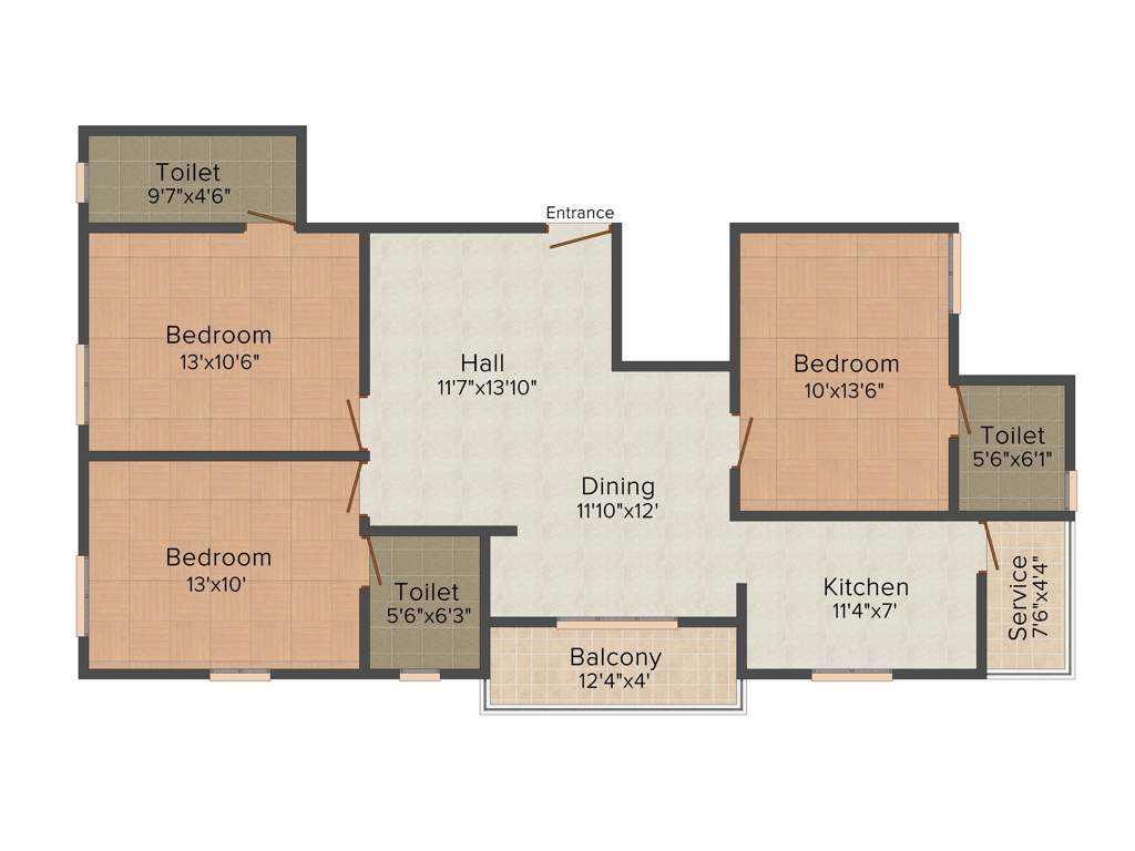 Nu Saravana Ayyappa (3BHK+3T (1,255 sq ft) 1255 sq ft)