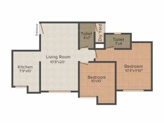 Damji Shamji Mahavir Exotica (2BHK+2T (1,000 sq ft) 1000 sq ft)