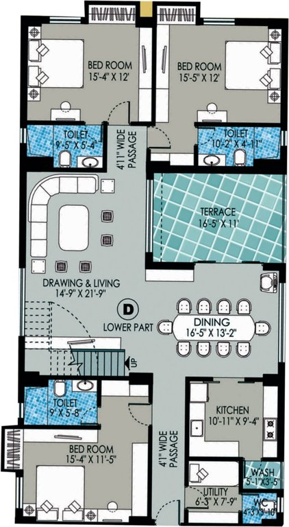 PS Presidential (5BHK+5T (4,344 sq ft) + Servant Room 4344 sq ft)