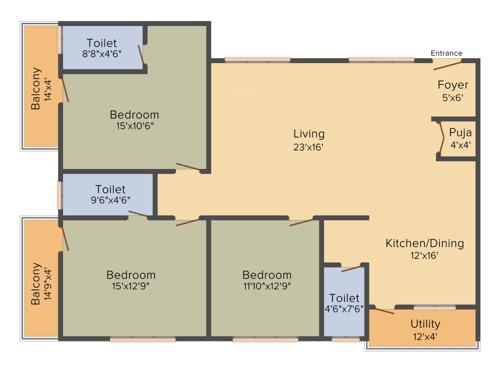 Sumo Sai Sanket (3BHK+3T (2,050 sq ft) + Pooja Room 2050 sq ft) Sumo Sai Sanket (3BHK+3T (2,050 sq ft) + Pooja Room 2050 sq ft)
