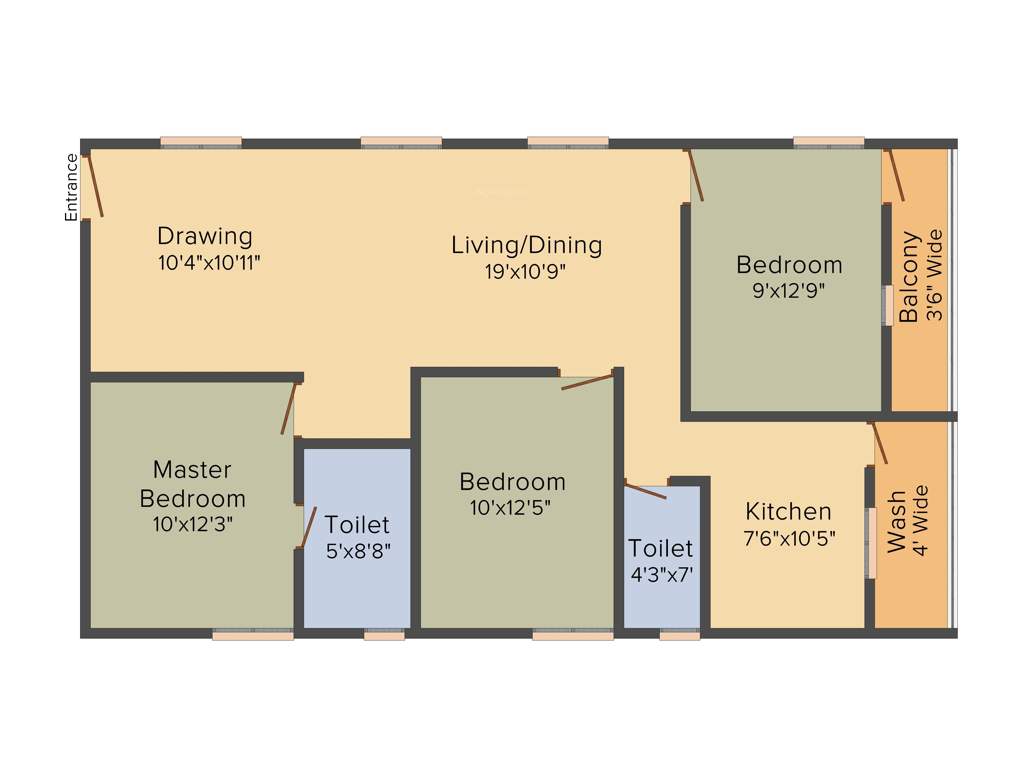 Himagiri Pottapus Hima Sai Srinidhim (3BHK+2T (1,317 sq ft) 1317 sq ft)