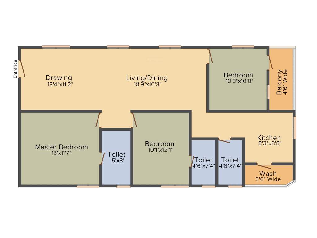 Himagiri Pottapus Hima Sai Srinidhim (3BHK+3T (1,438 sq ft) 1438 sq ft)