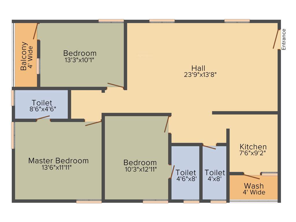 Himagiri Pottapus Hima Sai Srinidhim (3BHK+3T (1,479 sq ft) 1479 sq ft)