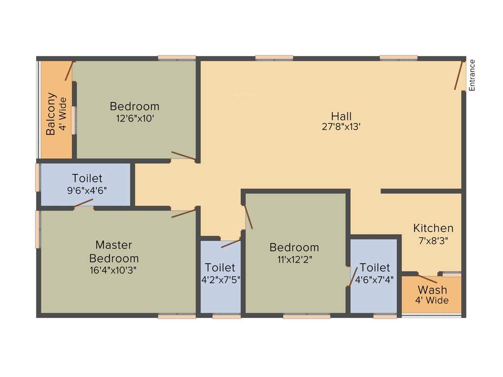 Himagiri Pottapus Hima Sai Srinidhim (3BHK+3T (1,502 sq ft) 1502 sq ft)