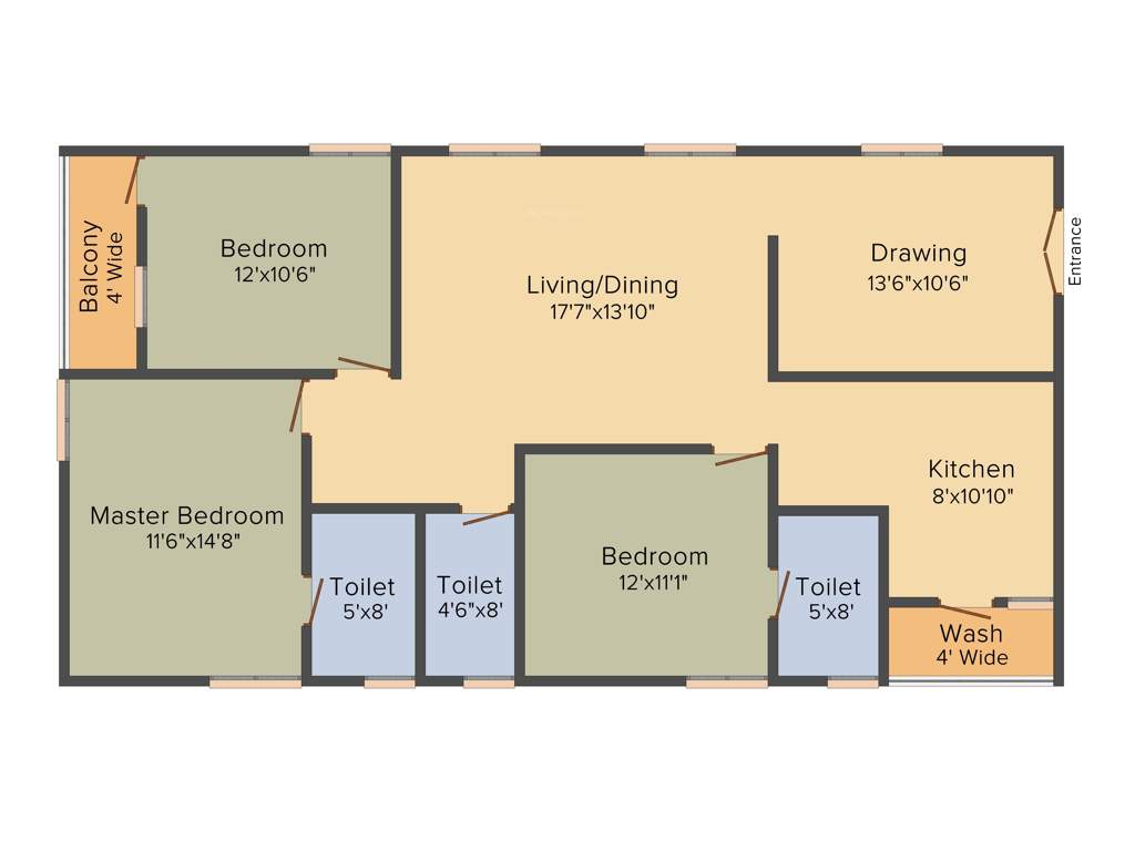 Himagiri Pottapus Hima Sai Srinidhim (3BHK+3T (1,612 sq ft) 1612 sq ft)