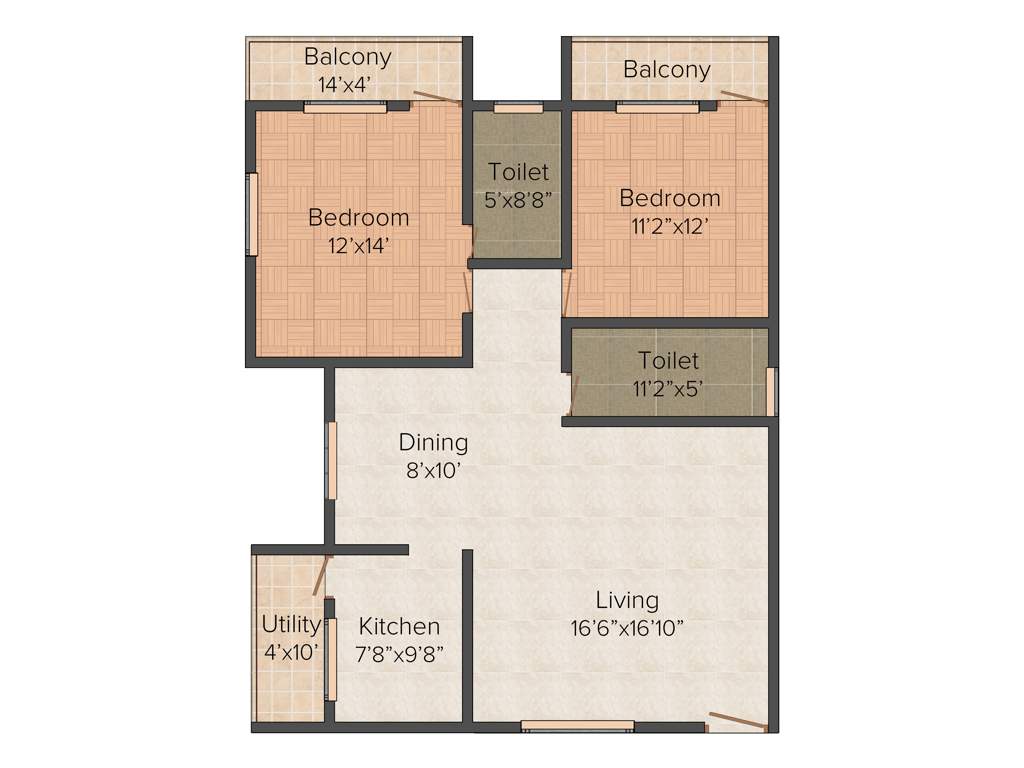 Malnad Siri (2BHK+2T (1,344 sq ft) 1344 sq ft)