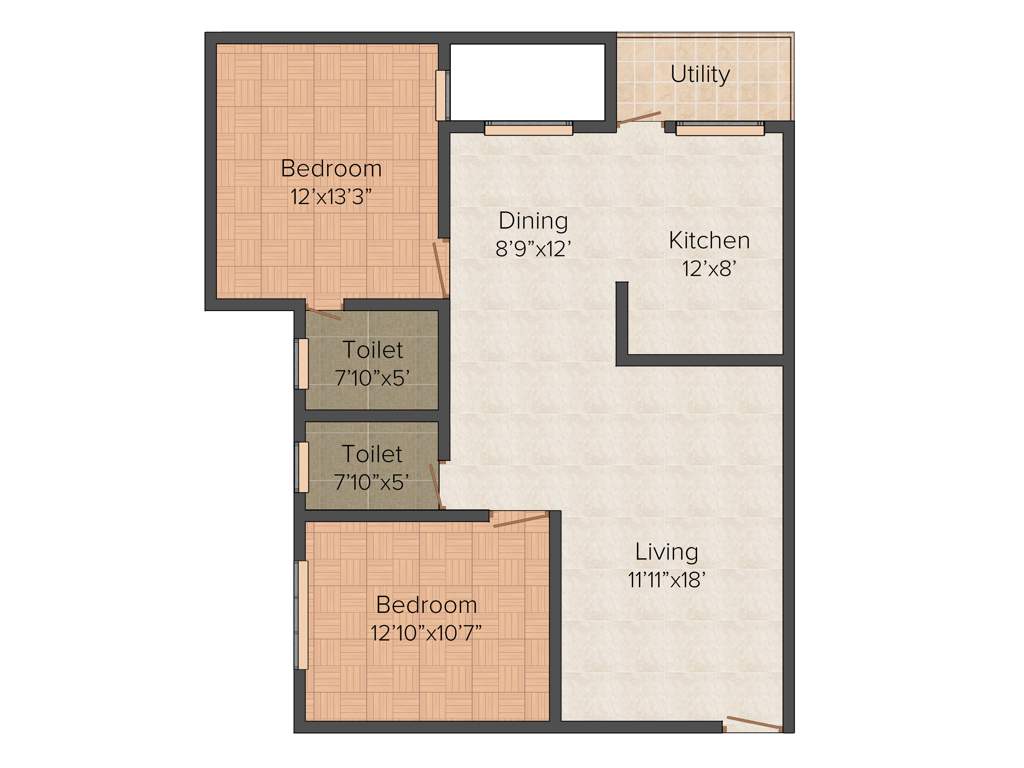 Malnad Siri (2BHK+2T (1,132 sq ft) 1132 sq ft)