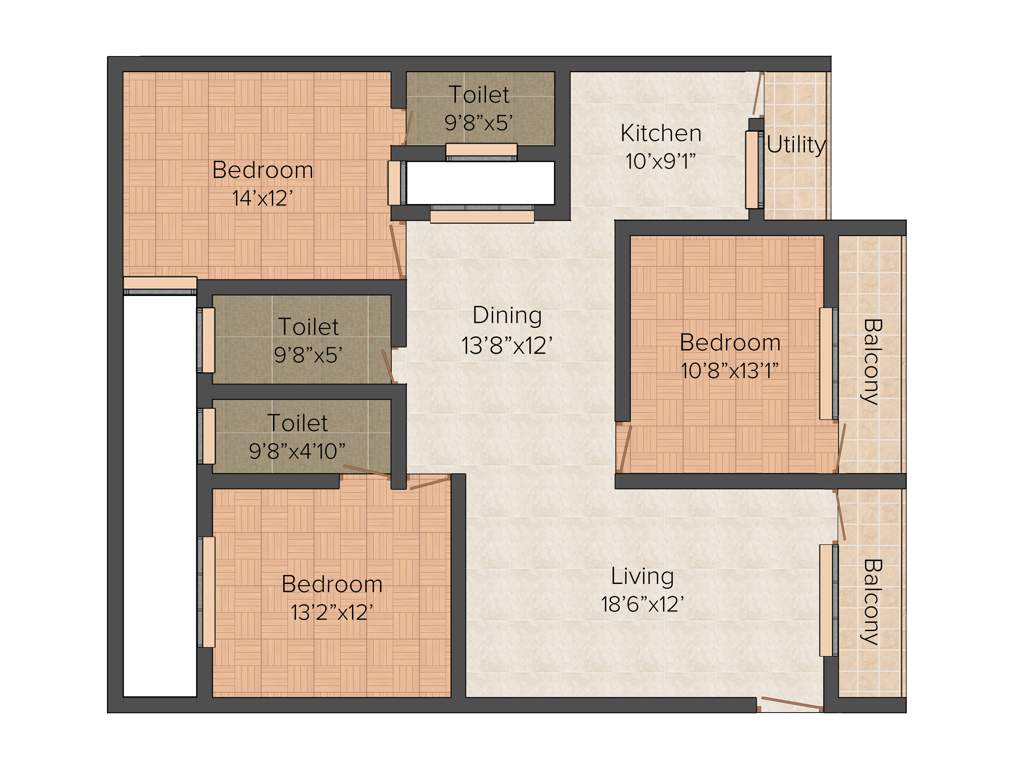 Malnad Siri (3BHK+3T (1,760 sq ft) 1760 sq ft)