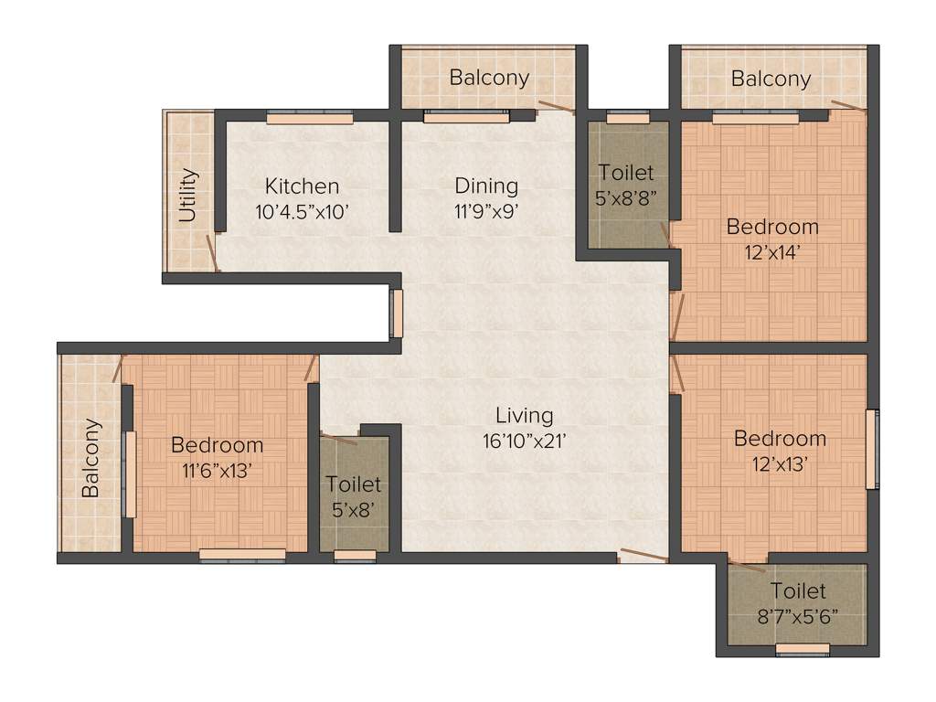 Malnad Siri (3BHK+3T (1,780 sq ft) 1780 sq ft)