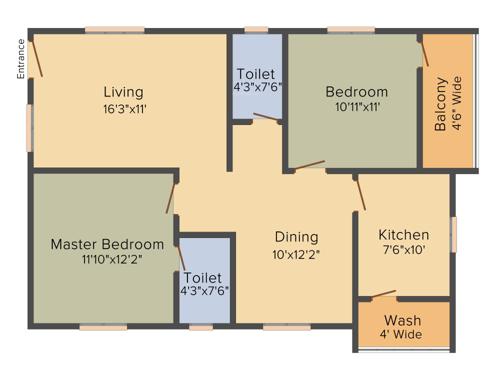 Gothic Parnakuteer (2BHK+2T (1,150 sq ft) 1150 sq ft) Gothic Parnakuteer (2BHK+2T (1,150 sq ft) 1150 sq ft)