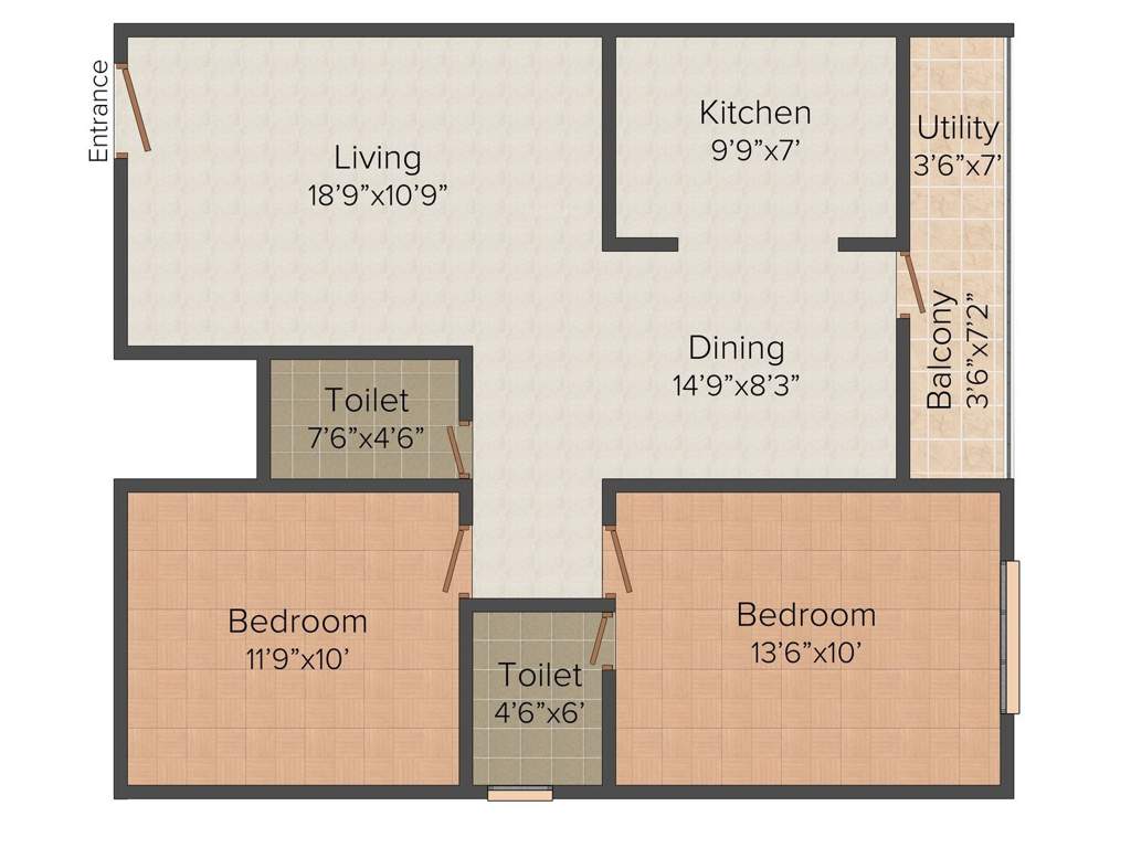 Sri Sai Royal Residency (2BHK+2T (1,045 sq ft) 1045 sq ft)