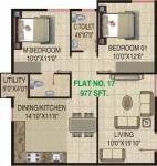 VR Meadows (2BHK+2T (977 sq ft) 977 sq ft)