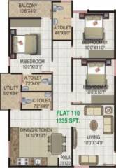 VR Meadows (3BHK+3T (1,335 sq ft) 1335 sq ft) VR Meadows (3BHK+3T (1,335 sq ft) 1335 sq ft)