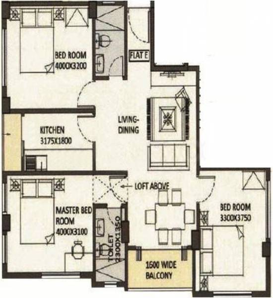 Agate Akash (3BHK+2T (1,322 sq ft) 1322 sq ft) Agate Akash (3BHK+2T (1,322 sq ft) 1322 sq ft)