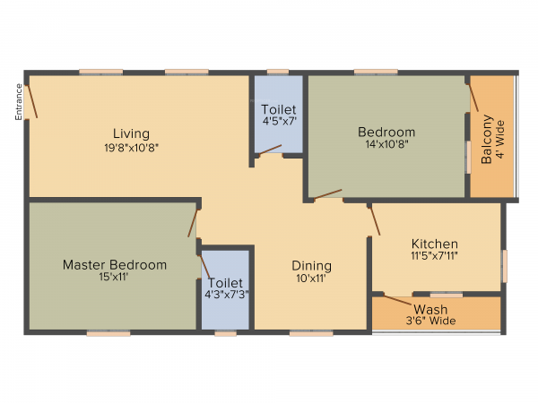 Gothic Paramount (2BHK+2T (1,232 sq ft) 1232 sq ft)