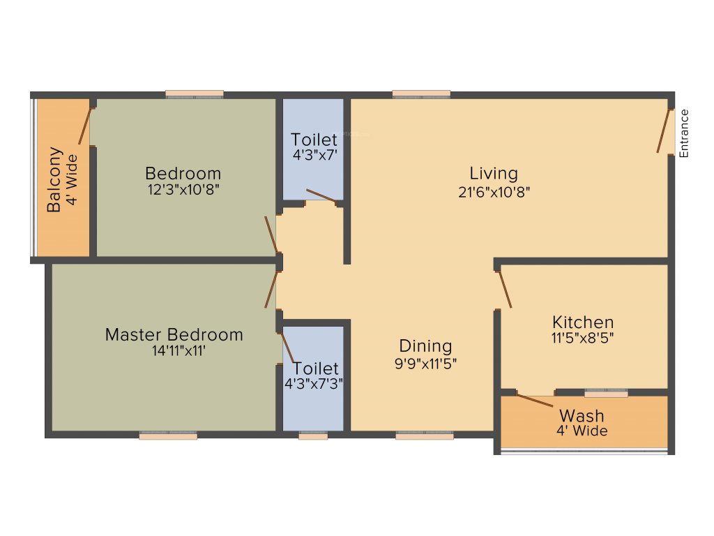 Gothic Paramount (2BHK+2T (1,247 sq ft) 1247 sq ft) Gothic Paramount (2BHK+2T (1,247 sq ft) 1247 sq ft)