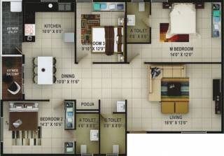 Sai Pardus (3BHK+3T (1,613 sq ft) + Pooja Room 1613 sq ft) Sai Pardus (3BHK+3T (1,613 sq ft) + Pooja Room 1613 sq ft)