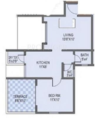 Yash Ravi Park (1BHK+1T (630 sq ft) 630 sq ft)