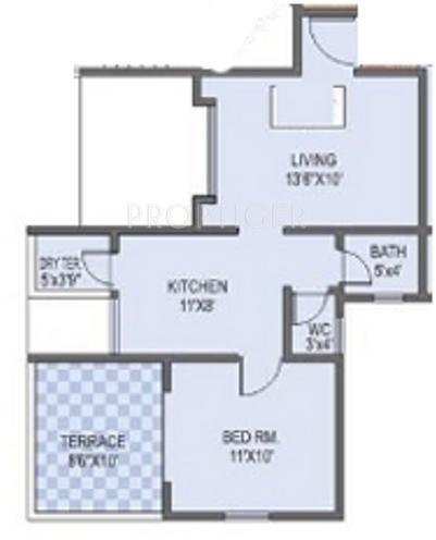 Yash Ravi Park (1BHK+1T (630 sq ft) 630 sq ft)