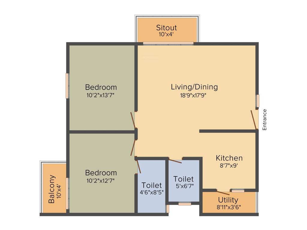 Pranathi Serene Nest (2BHK+2T (1,139 sq ft) 1139 sq ft)