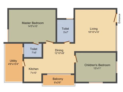 SDR Sri Gayathri Elite (2BHK+2T (1,156 sq ft) 1156 sq ft)