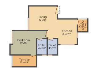 Omm Aashiana (1BHK+2T (630 sq ft) 630 sq ft) Omm Aashiana (1BHK+2T (630 sq ft) 630 sq ft)