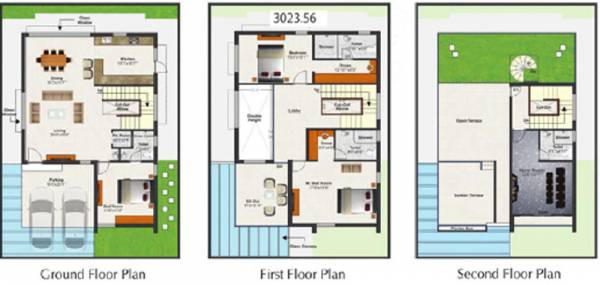 Gardenia Gardenia Florence Villas (3BHK+5T (3,024 sq ft) 3024 sq ft)