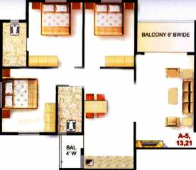 Aditya Pride Tower (3BHK+2T (1,215 sq ft) 1215 sq ft)