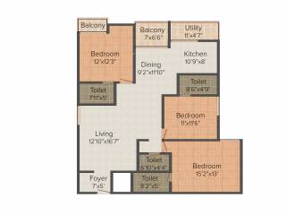 Thiru Bethel Heights (3BHK+3T (1,619 sq ft) 1619 sq ft) Thiru Bethel Heights (3BHK+3T (1,619 sq ft) 1619 sq ft)