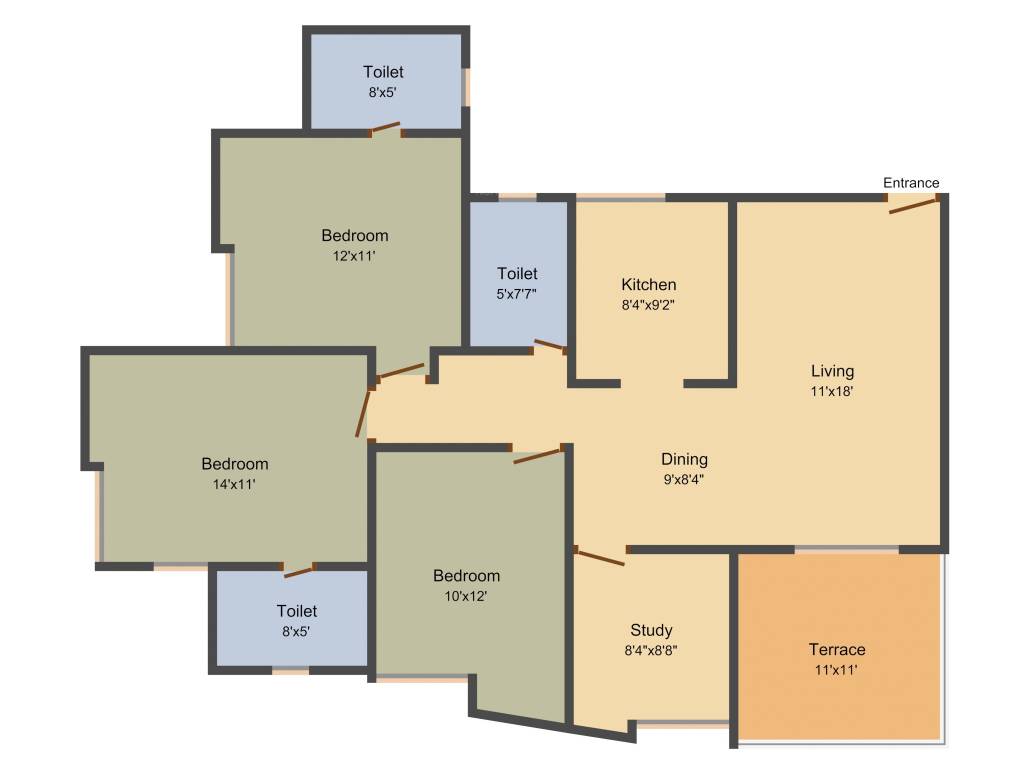 Lohia Galore Park (3BHK+3T (1,479 sq ft) + Study Room 1479 sq ft) Lohia Galore Park (3BHK+3T (1,479 sq ft) + Study Room 1479 sq ft)