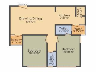 Padmavati Padmavati Residency (2BHK+2T (1,170 sq ft) 1170 sq ft)