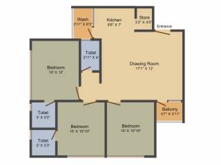 Padmavati Padmavati Residency (3BHK+3T (1,485 sq ft) 1485 sq ft)