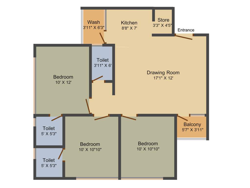 Padmavati Padmavati Residency (3BHK+3T (1,485 sq ft) 1485 sq ft)