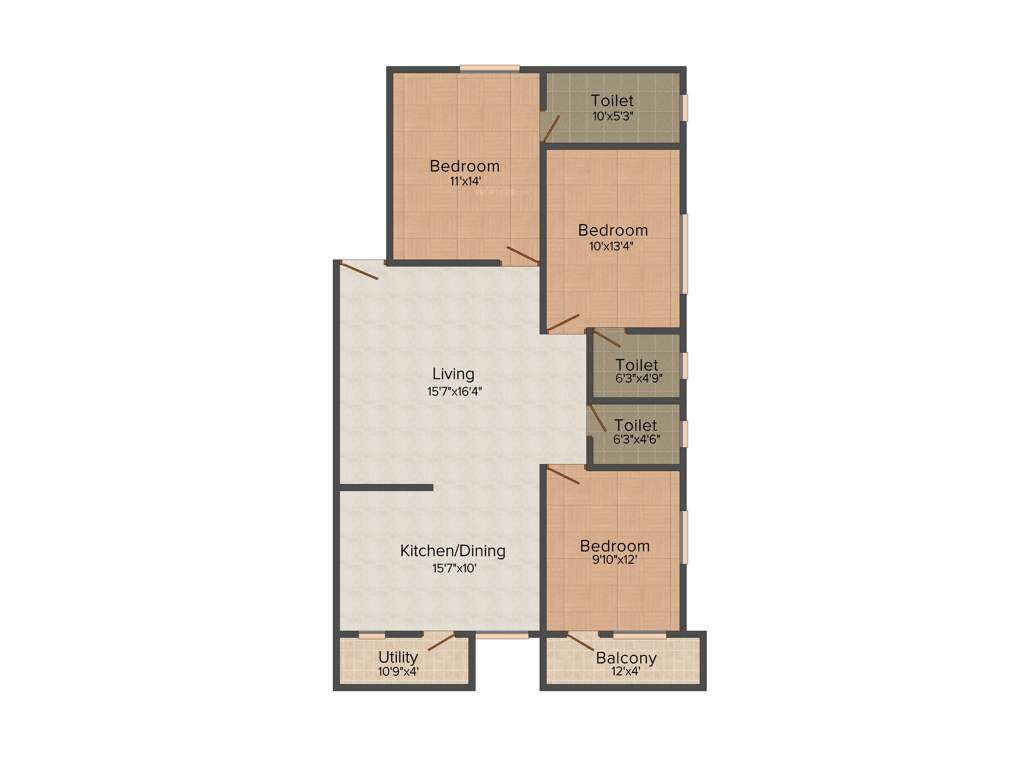 Golden Opera White House (3BHK+3T (1,402 sq ft) 1402 sq ft)